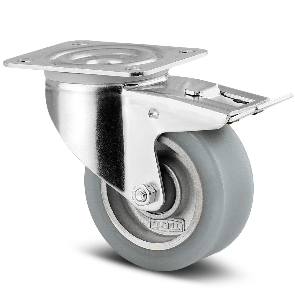 Swivel castor with total lock 100 mm