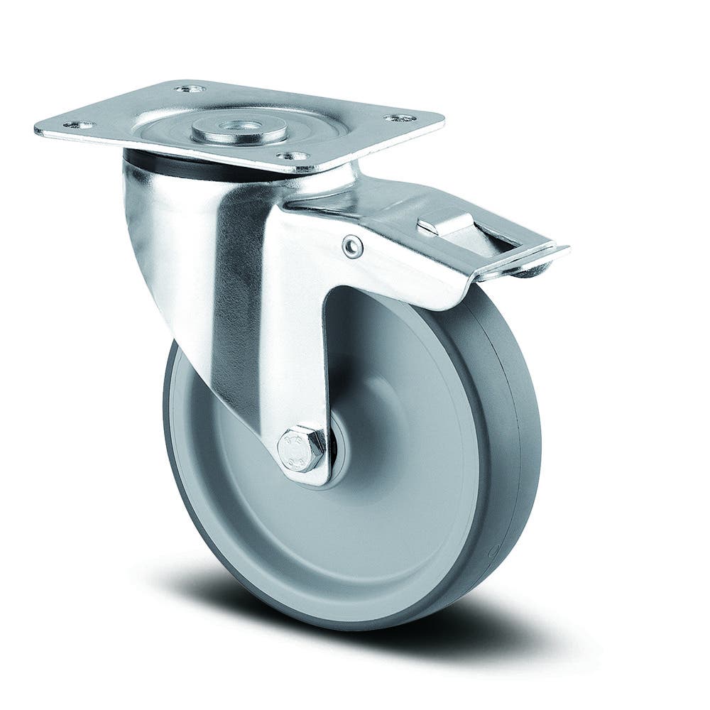Swivel castor with total lock 4.92 in