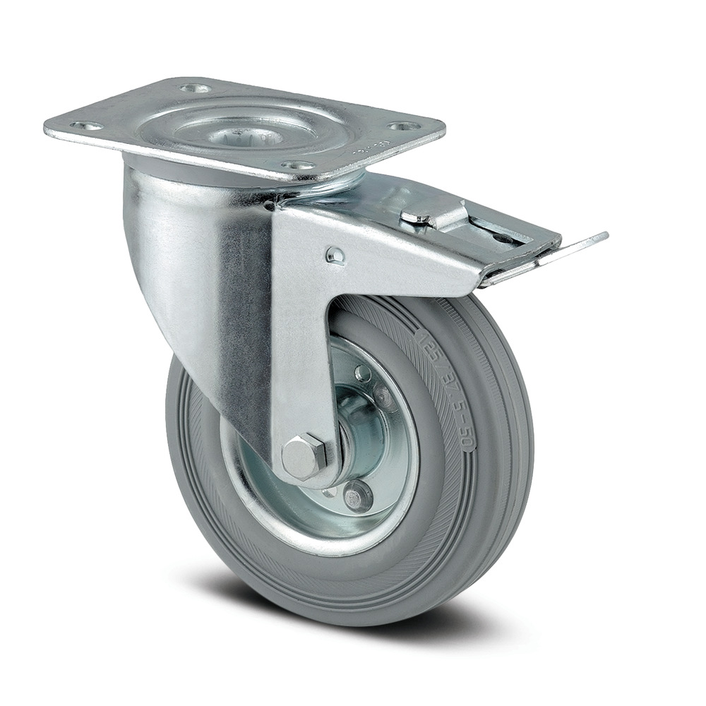 Swivel castor with total lock 3.94 in