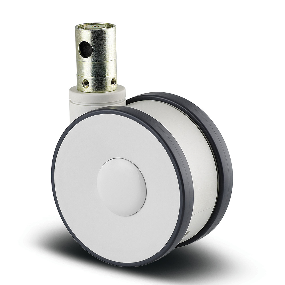 Swivel castor with central , total lock 4.92 in