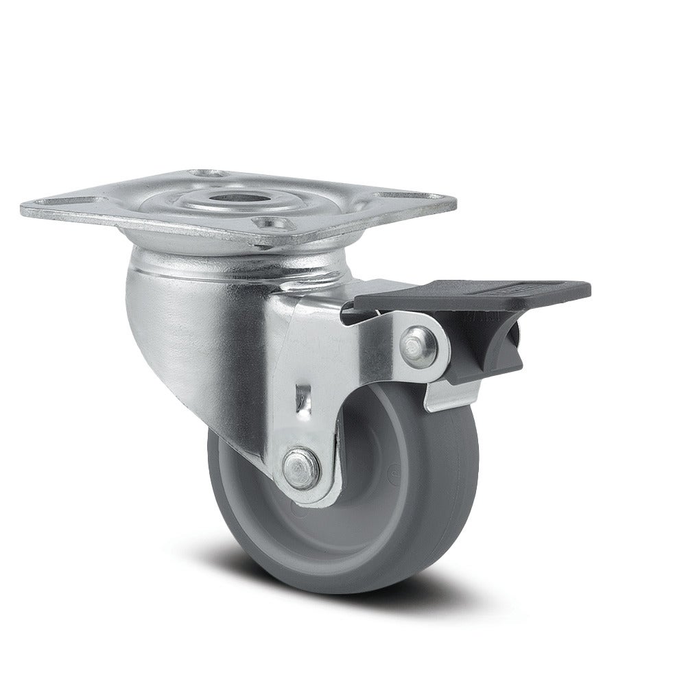 Swivel castor with wheel brake 50 mm