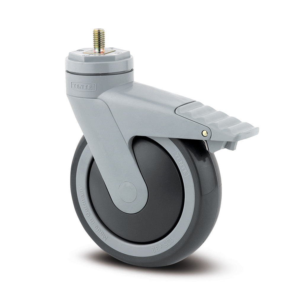 Swivel castor with total lock 3.94 in