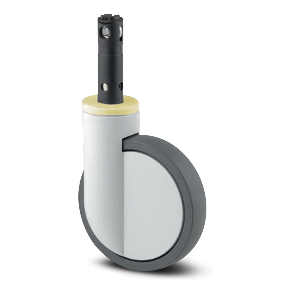 Swivel castor with central, total or directional lock 4.92 in
