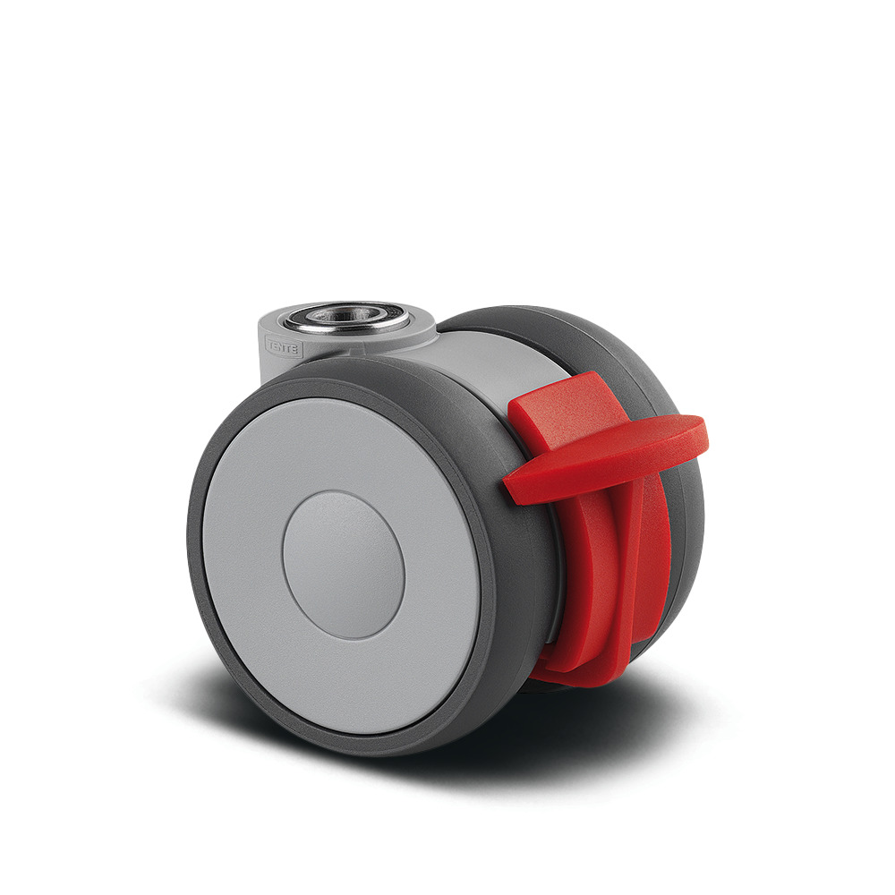 Swivel castor with wheel brake 1.99 in