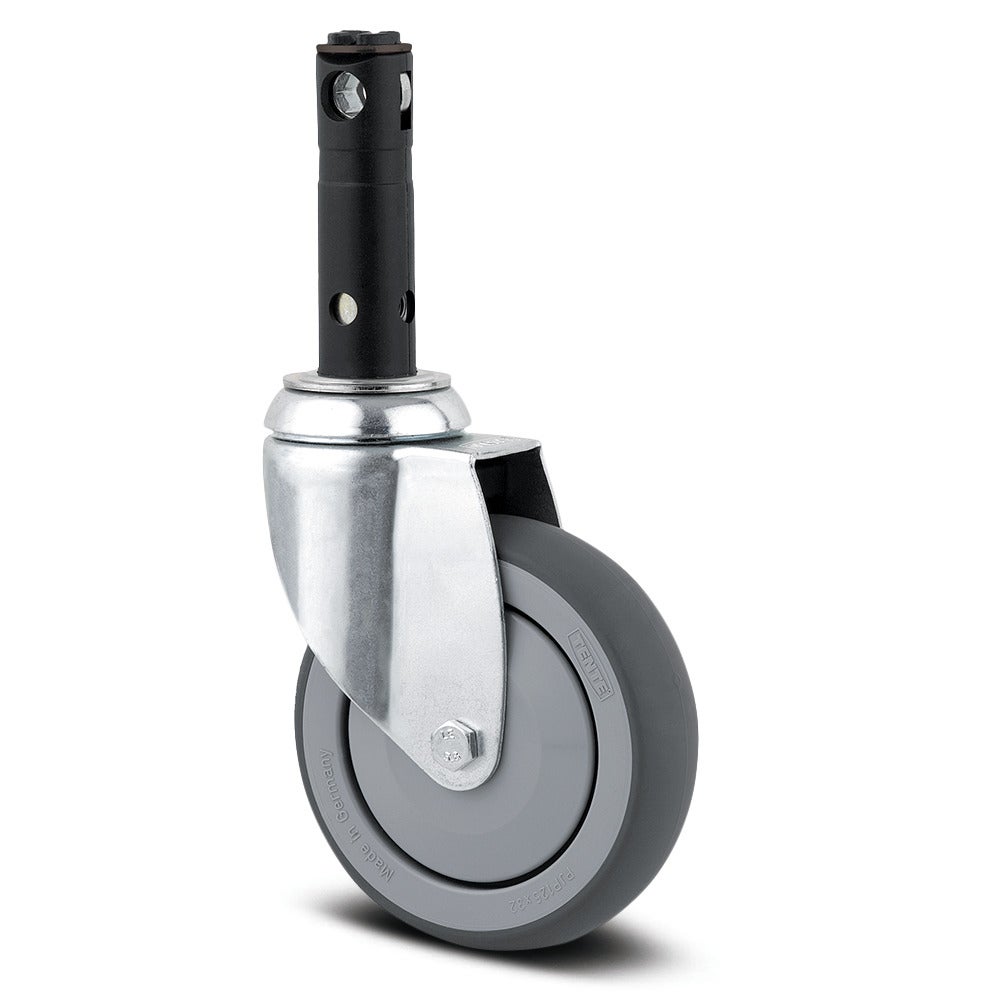 Swivel castor with central, total or directional lock 125 mm