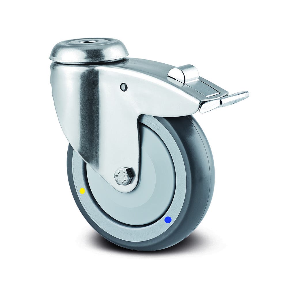 Swivel caster with total lock 3.94 in
