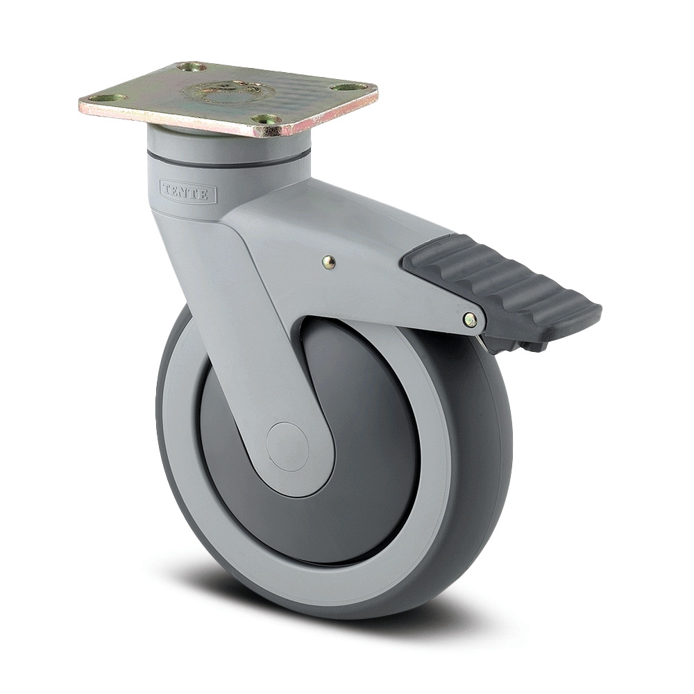 Swivel castor with directional lock 3.94 in