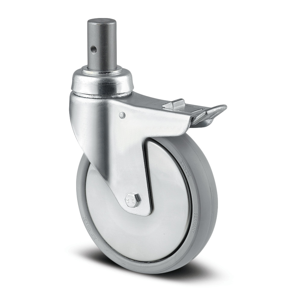 Swivel castor with total lock 4.92 in