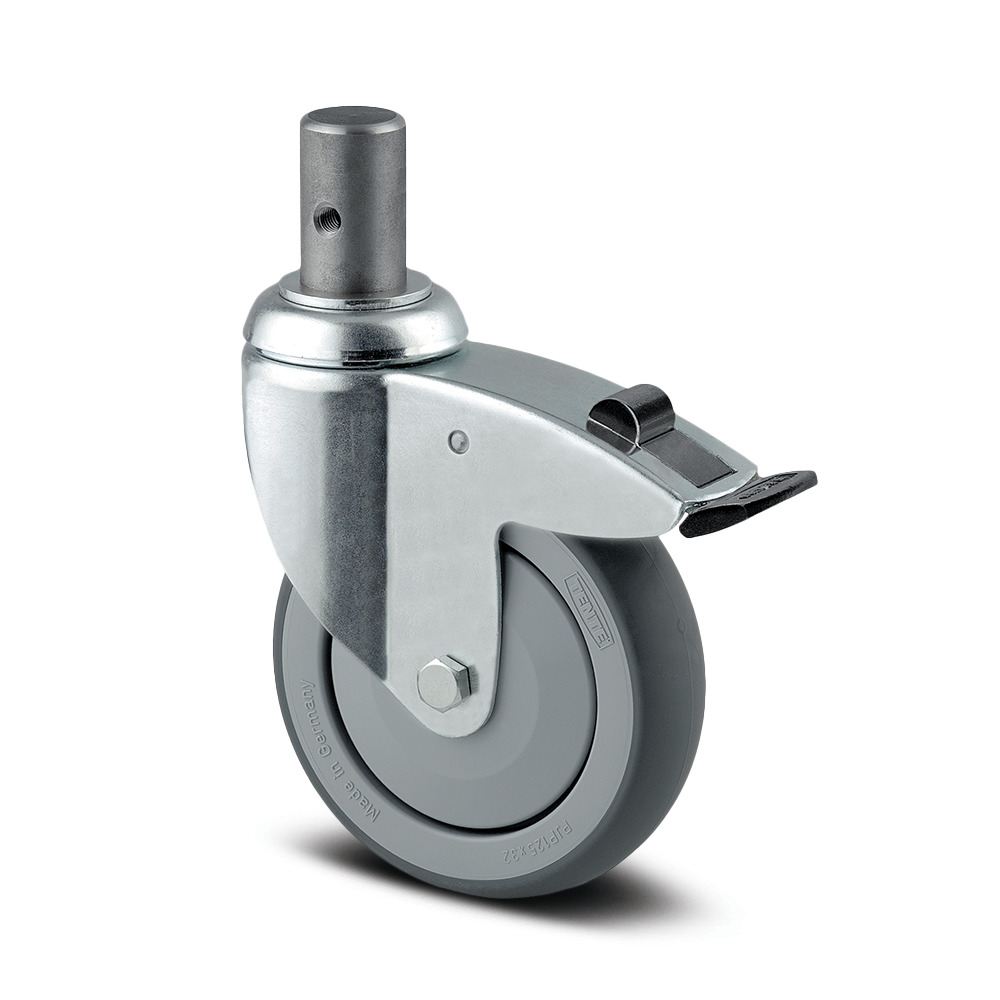 Swivel castor with directional lock 3.94 in