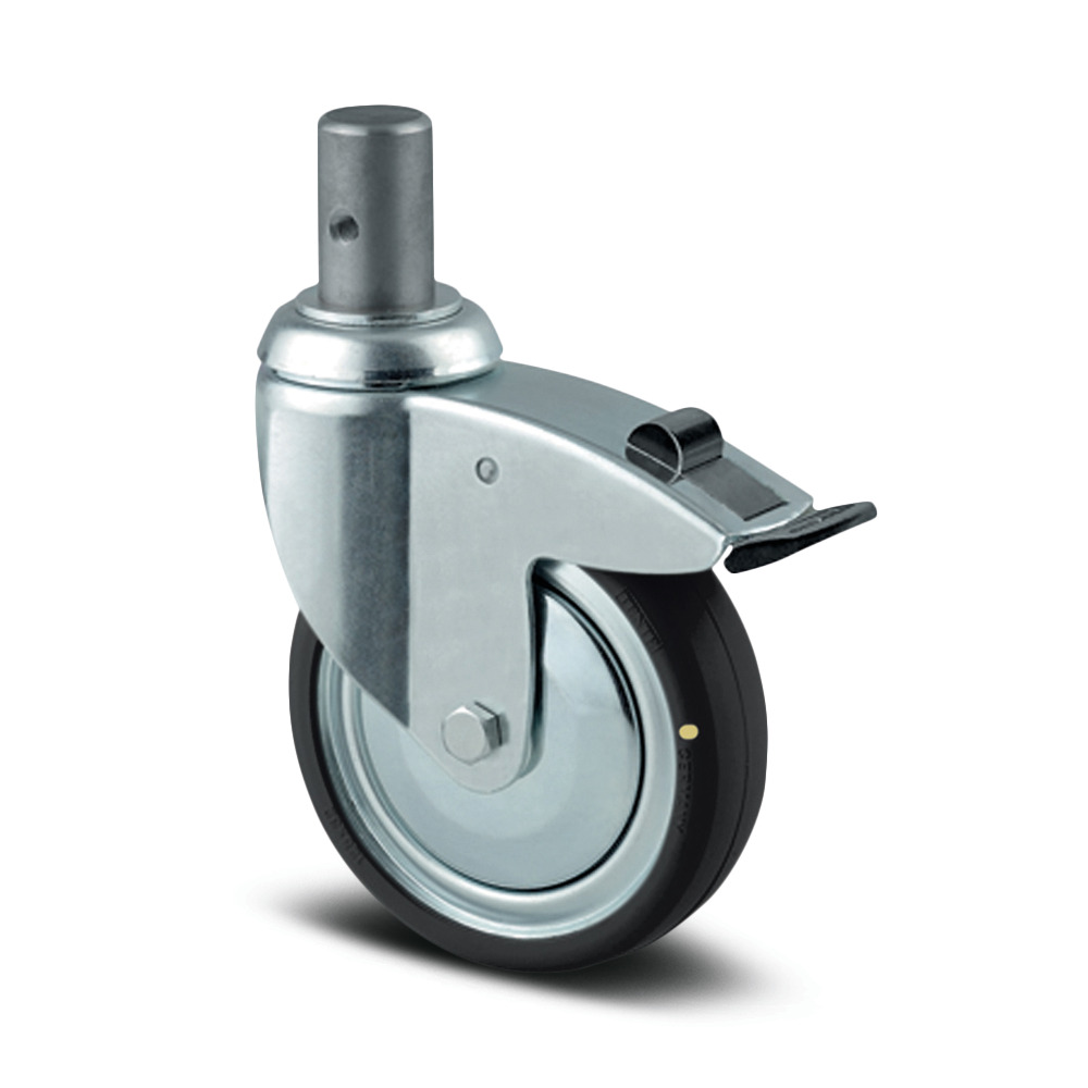 Swivel castor with directional lock 3.94 in