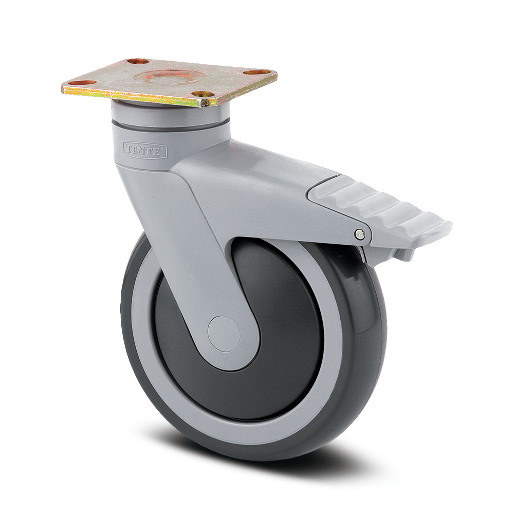 토탈락 장치가 있는 회전식 캐스터  125 mm