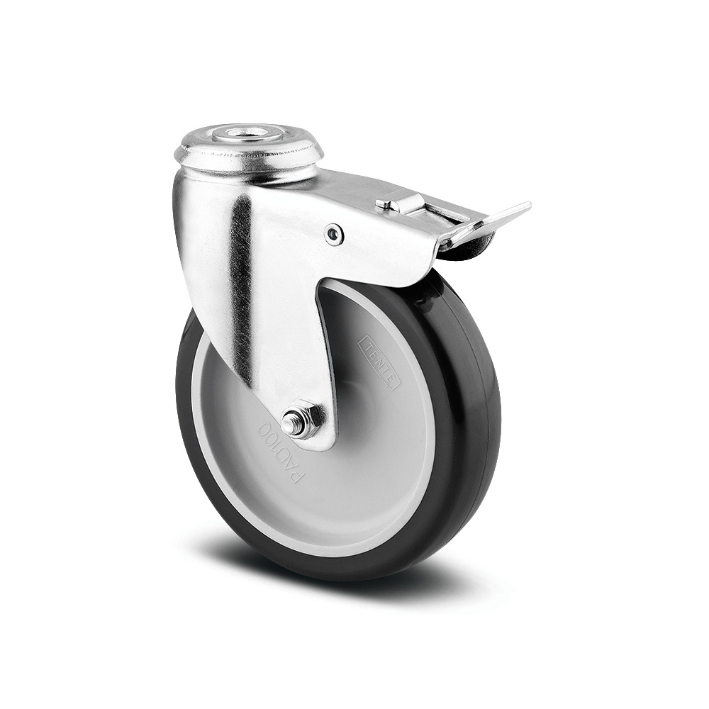 Ruota girevole con freno totale 100 mm