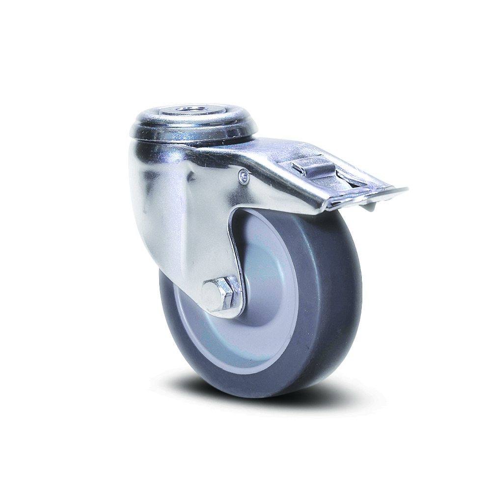 Swivel castor with total lock 5 in