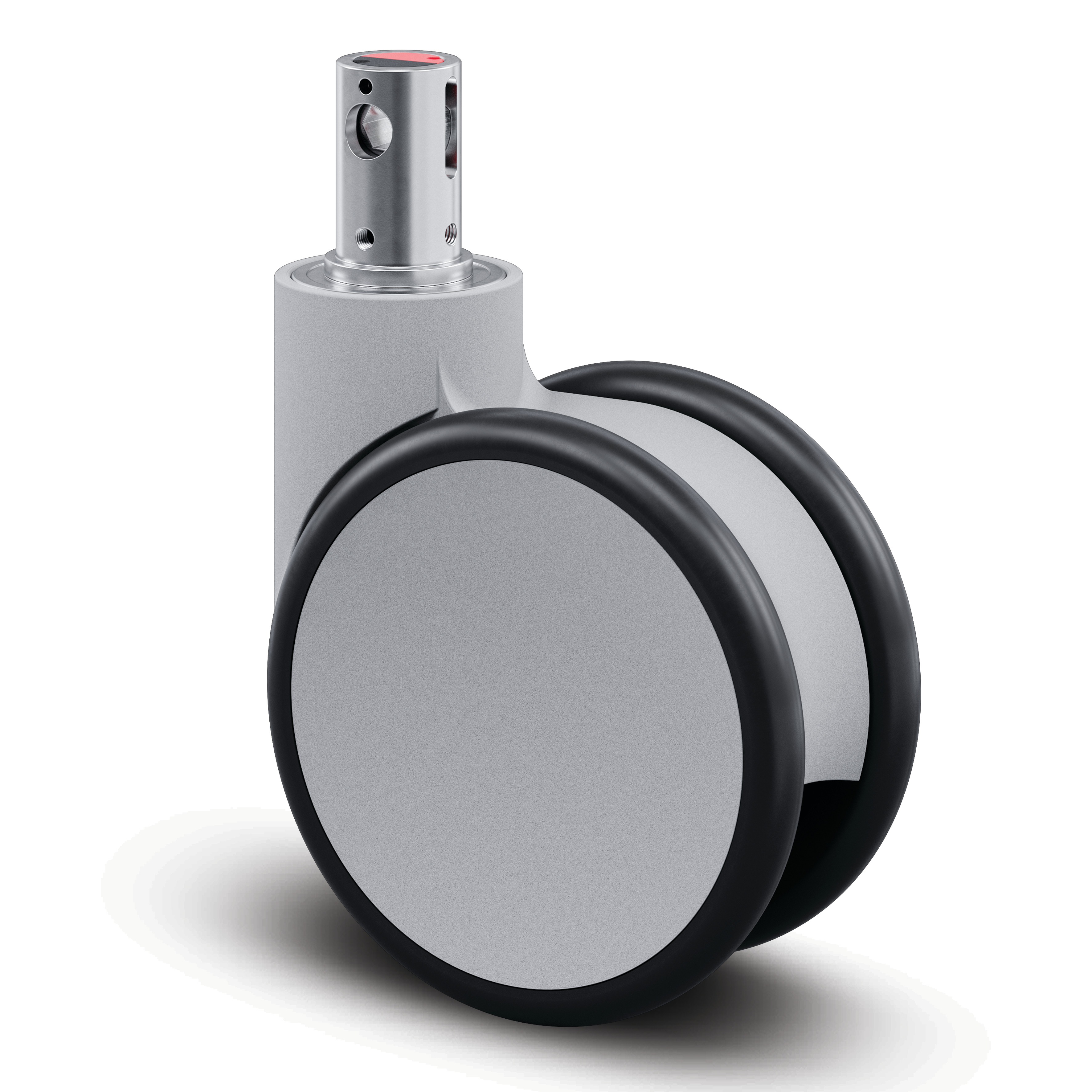 Swivel castor with central locking (directional lock, free, wheel lock) 150 mm