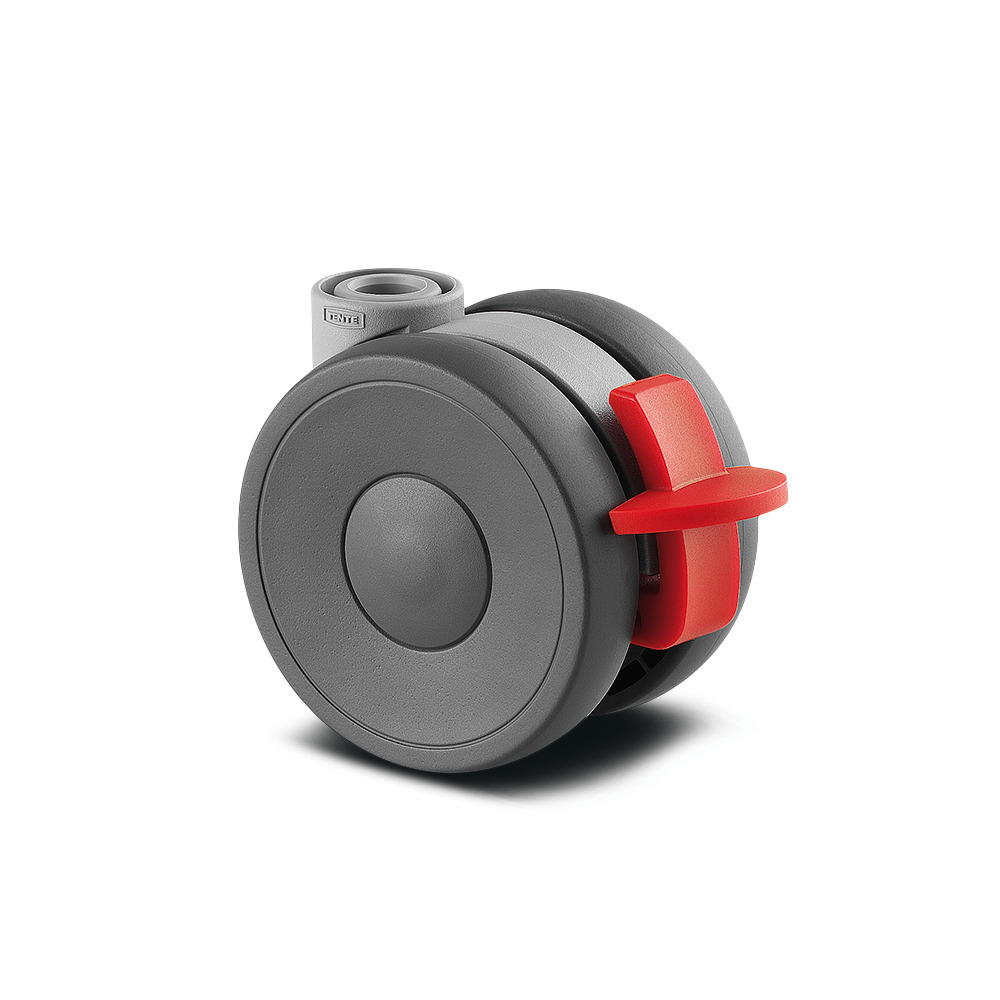Swivel castor with wheel brake 65 mm